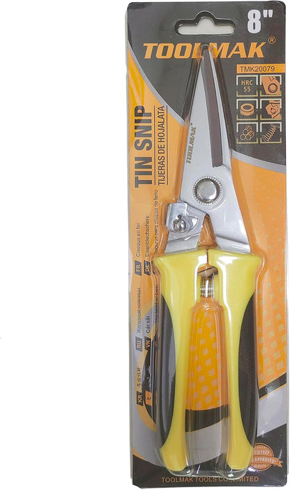 8 Inch Aviation Tin Snips, Heavy Duty Metal Cutter