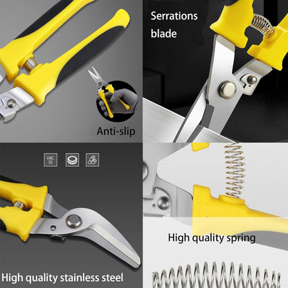 8 Inch Aviation Tin Snips, Heavy Duty Metal Cutter