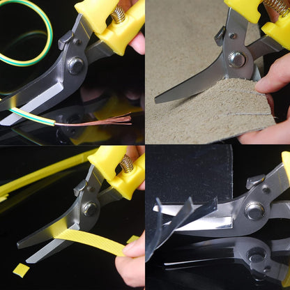 8 Inch Aviation Tin Snips, Heavy Duty Metal Cutter