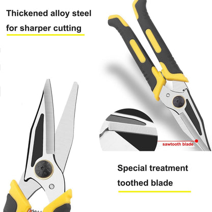 8 Inch Aviation Tin Snips, Heavy Duty Metal Cutter