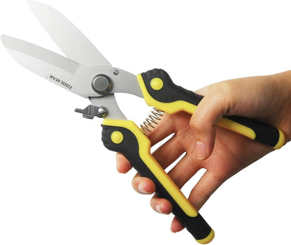 8 Inch Aviation Tin Snips, Heavy Duty Metal Cutter