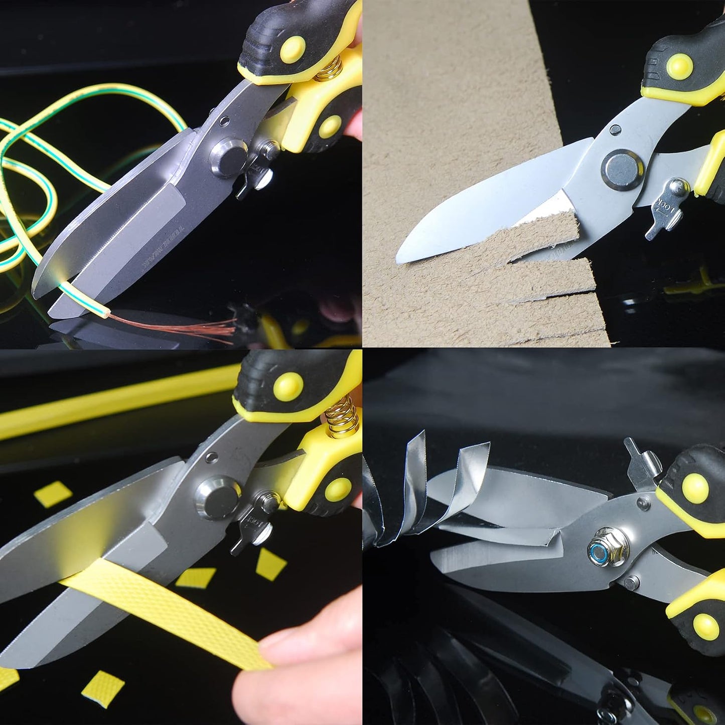 8 Inch Aviation Tin Snips, Heavy Duty Metal Cutter