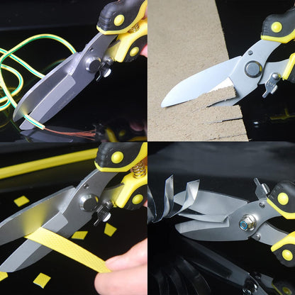 8 Inch Aviation Tin Snips, Heavy Duty Metal Cutter