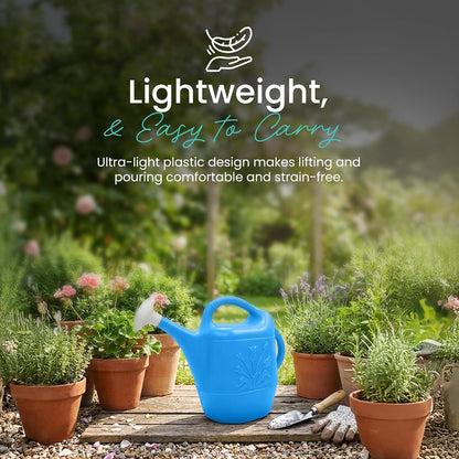 Union Products 63066 2 Gallon Indoor/Outdoor Watering Can, Caribbean Blue