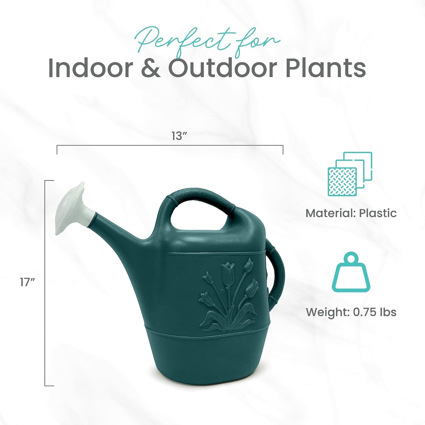 Union Products 63066 2 Gallon Indoor/Outdoor Watering Can, Caribbean Blue