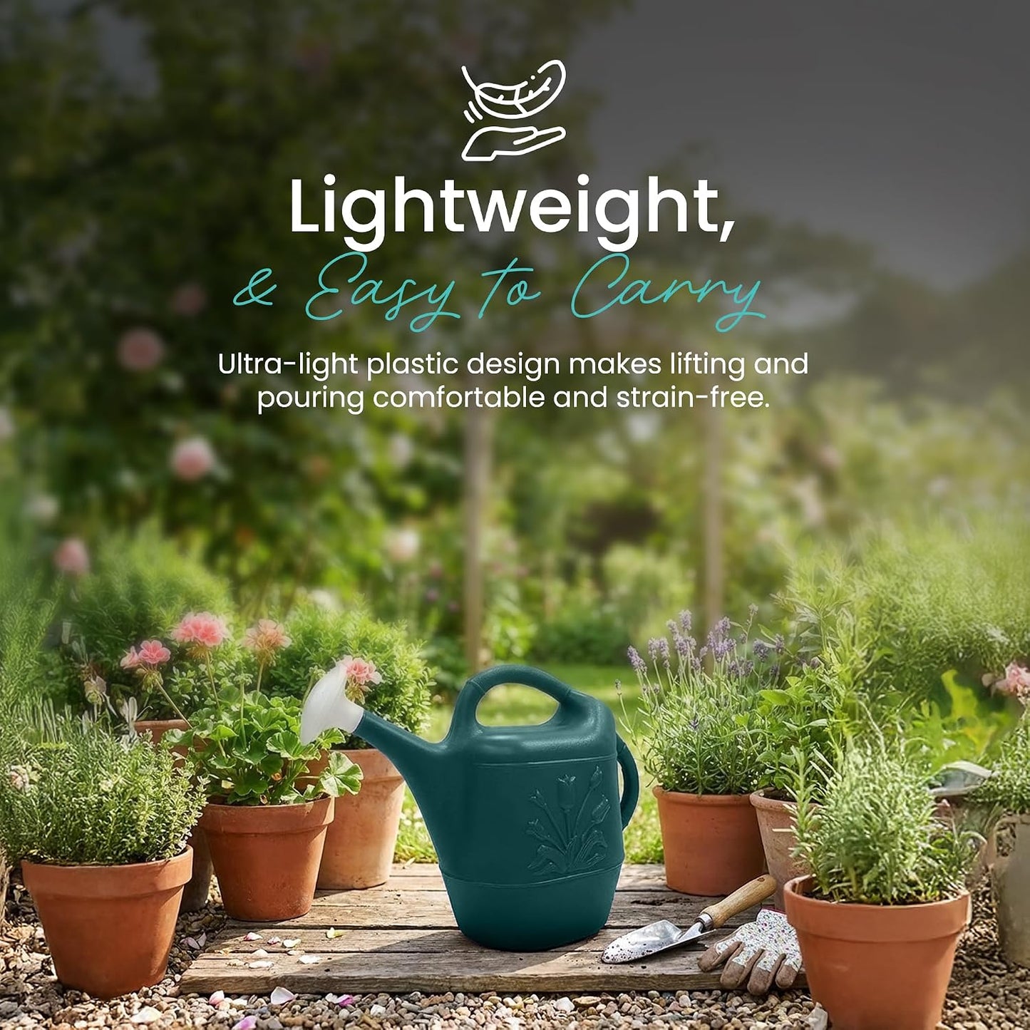 Union Products 63066 2 Gallon Indoor/Outdoor Watering Can, Caribbean Blue