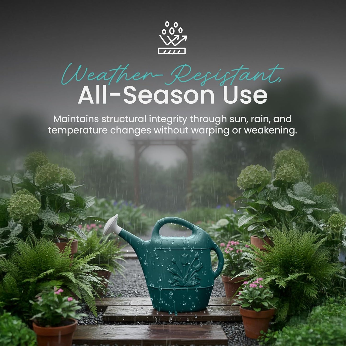 Union Products 63066 2 Gallon Indoor/Outdoor Watering Can, Caribbean Blue