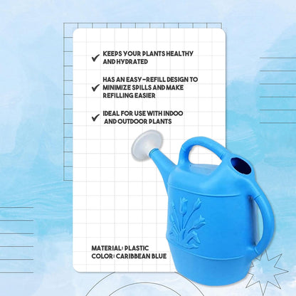 Union Products 63066 2 Gallon Indoor/Outdoor Watering Can, Caribbean Blue