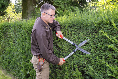 F250-63 Swiss Made Hedge Shears for Gardening – 25" Lightweight Precision Clippers for Shrub Trimming | Hedge Scissors | Trimmer Tool with Chromed Carbon Blades | I-Beam Handles