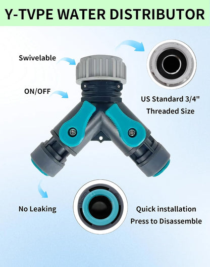 Drip Irrigation System,Automatic Garden Watering System, 360 Degree Adjustable Garden Sprinkler, High Output Mist Spray Nozzle for Potted Plants, Easy Connect & Rotating Head, Customizable Water Flow