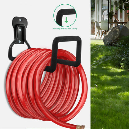 Heavy Duty Garden Hose Holder, Wall Mount Metal Hanger for Outside Yard