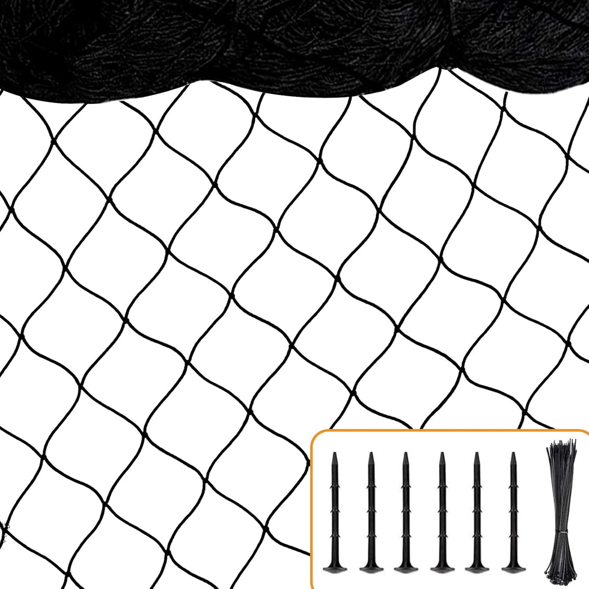 Bird Netting for Chicken Coop, 25'x50' with 2.4" Square Mesh
