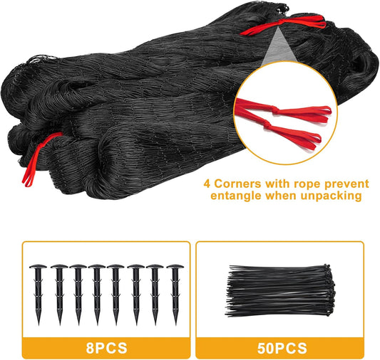 Bird Netting for Chicken Coop, 25'x50' with 2.4" Square Mesh