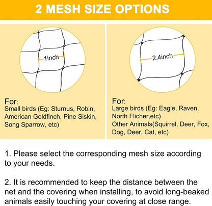 Bird Netting for Chicken Coop, 25'x50' with 2.4" Square Mesh