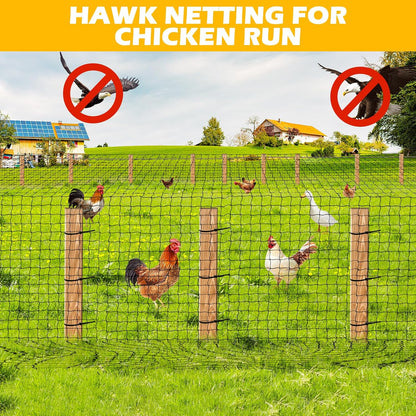 Bird Netting for Chicken Coop, 25'x50' with 2.4" Square Mesh