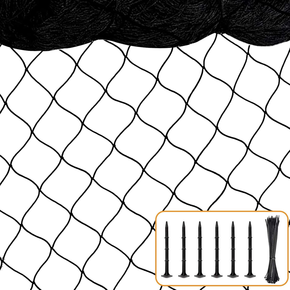 Bird Netting for Chicken Coop, 25'x50' with 2.4" Square Mesh
