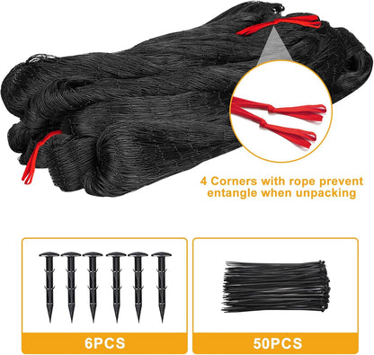 Bird Netting for Chicken Coop, 25'x50' with 2.4" Square Mesh