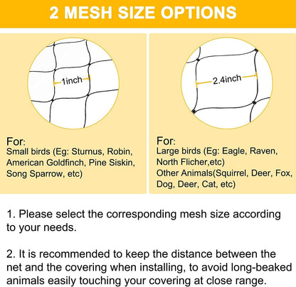 Bird Netting for Chicken Coop, 25'x50' with 2.4" Square Mesh