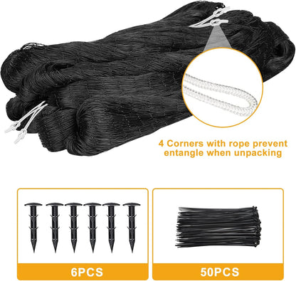 Bird Netting for Chicken Coop, 25'x50' with 2.4" Square Mesh