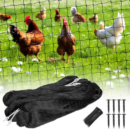 Bird Netting for Chicken Coop, 25'x50' with 2.4" Square Mesh