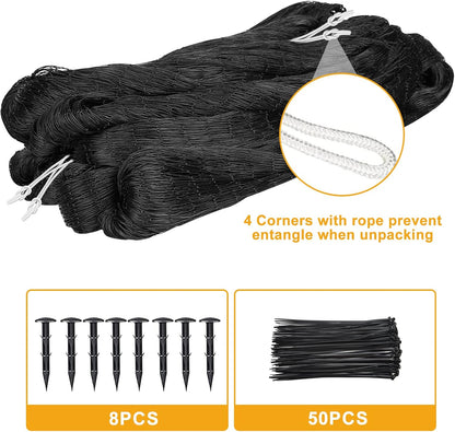 Bird Netting for Chicken Coop, 25'x50' with 2.4" Square Mesh
