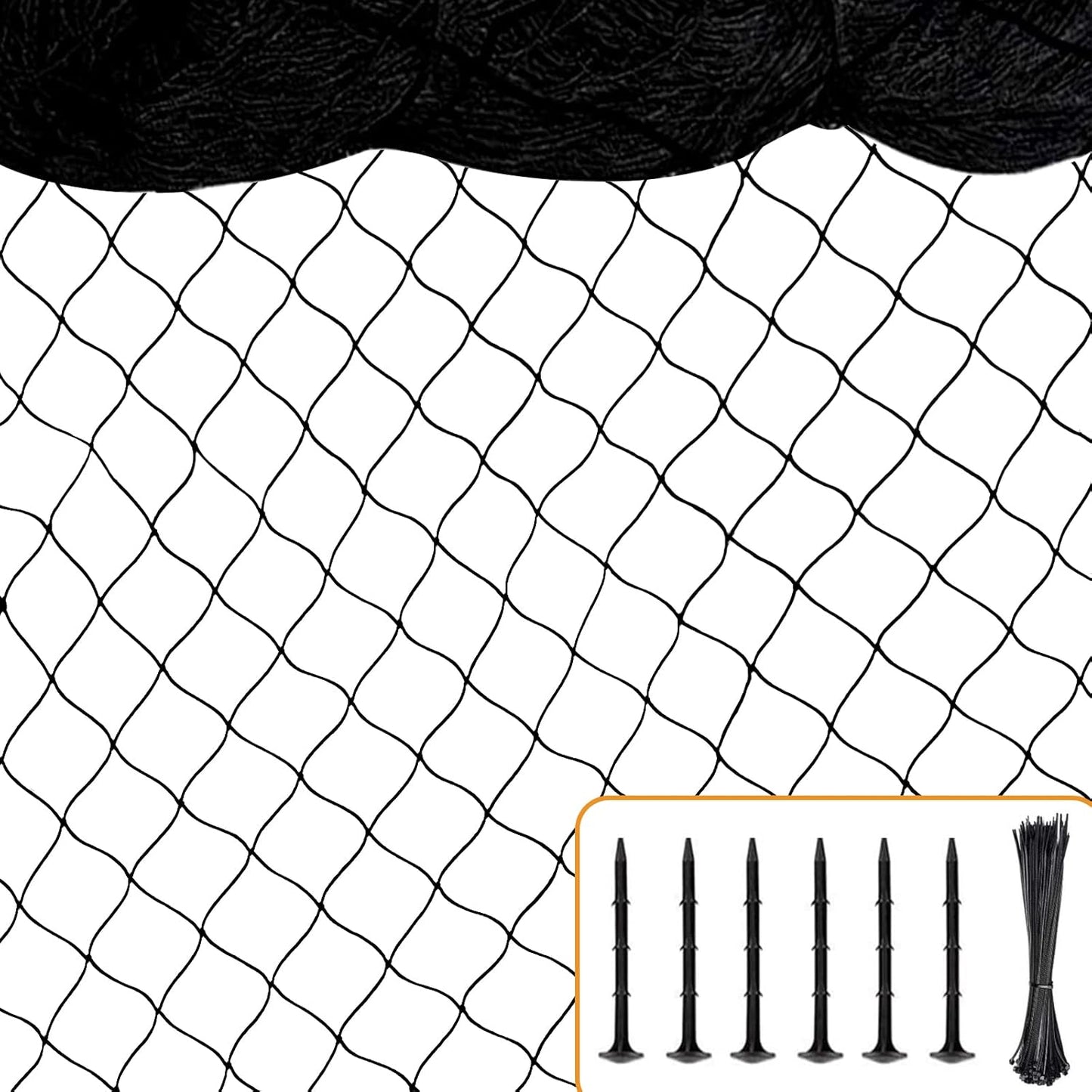 Bird Netting for Chicken Coop, 25'x50' with 2.4" Square Mesh