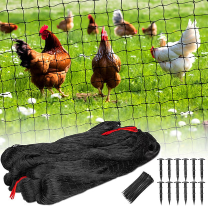 Bird Netting for Chicken Coop, 25'x50' with 2.4" Square Mesh