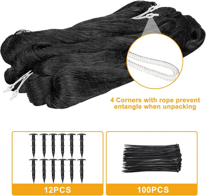 Bird Netting for Chicken Coop, 25'x50' with 2.4" Square Mesh