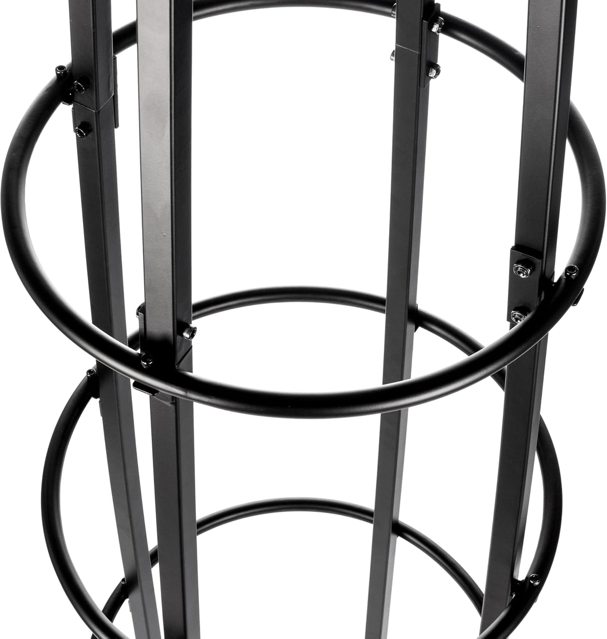 Tall Iron Obelisk Trellis 8 Ft – Outdoor Garden Obelisk for Climbing Plants, Black Powder Coated Metal, Architectural Yard Structure