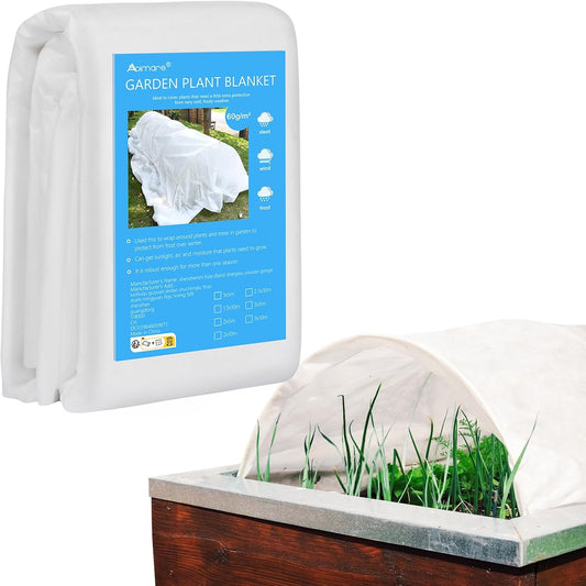 Thicker Plant Covers Freeze Protection 1.77 oz/yd², 10ft x 33ft Reusable