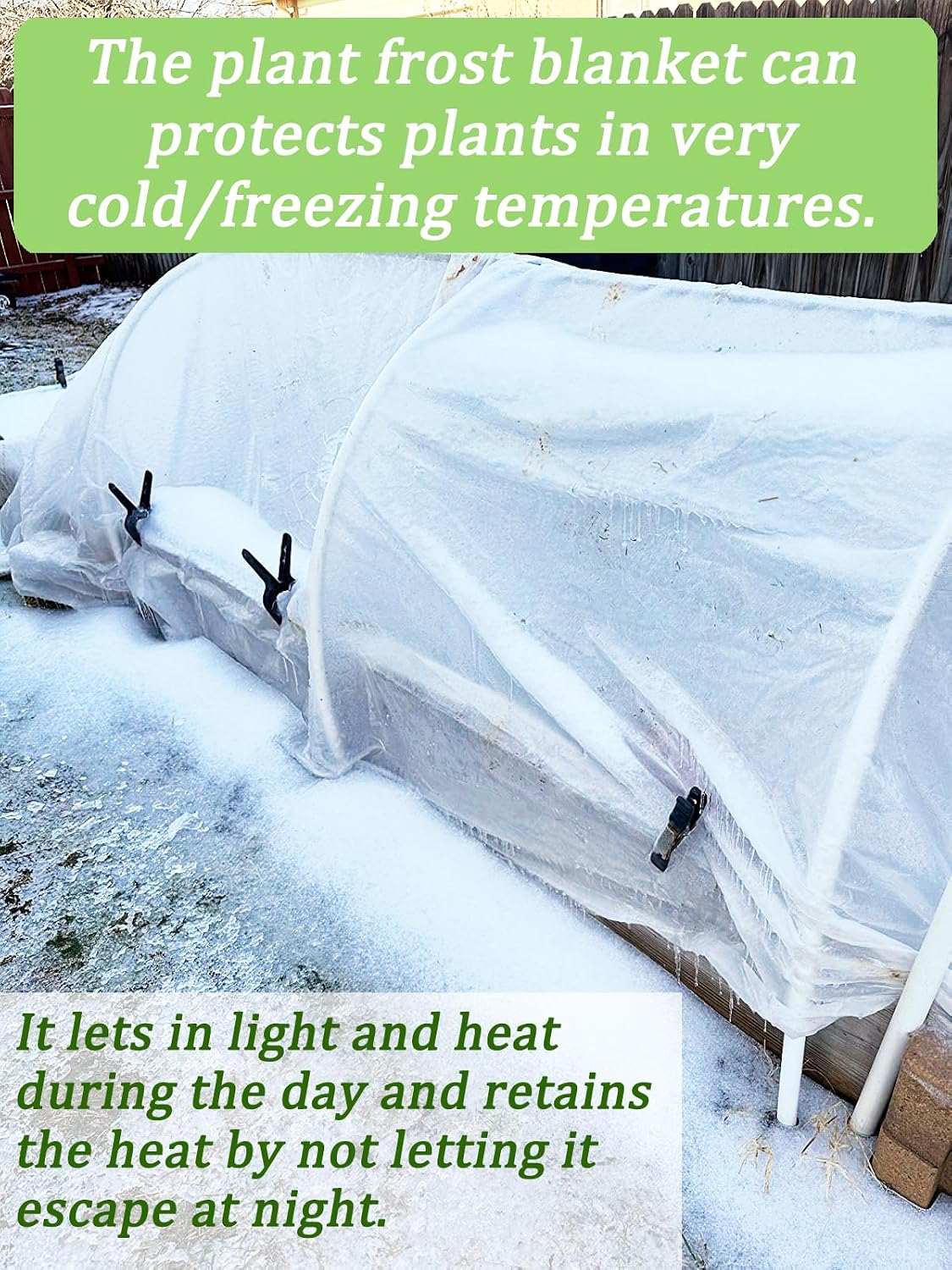 Thicker Plant Covers Freeze Protection 1.77 oz/yd², 10ft x 33ft Reusable