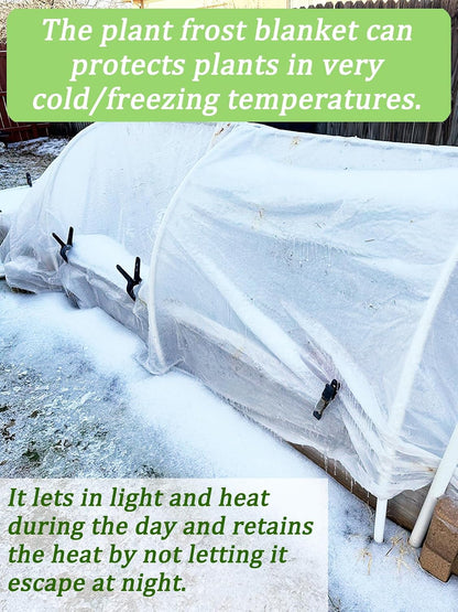 Thicker Plant Covers Freeze Protection 1.77 oz/yd², 10ft x 33ft Reusable