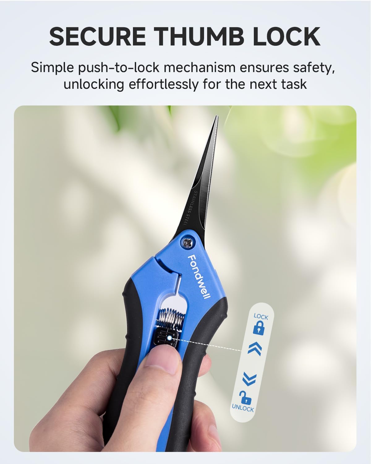 6.5" Precision Pruning Shears for Gardening Bud Trimming Scissors