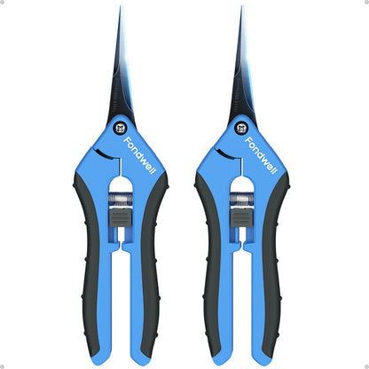 6.5" Precision Pruning Shears for Gardening Bud Trimming Scissors