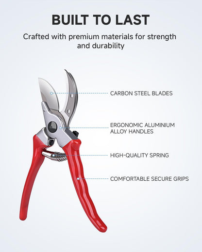 6.5" Precision Pruning Shears for Gardening Bud Trimming Scissors