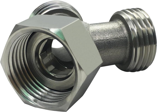 Stainless Steel Garden Hose Splitter 2 Way Y Connector Heavy Duty for Outdoor Garden Faucet Hose Bib