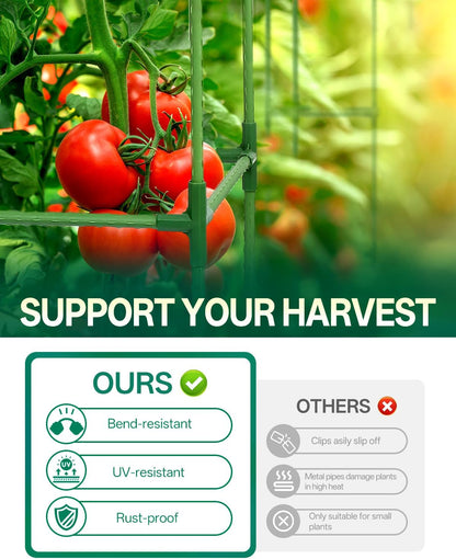 3 Pack Tomato Cage, Up to 47 Inch Adjustable Square Tomato Cages for Pots