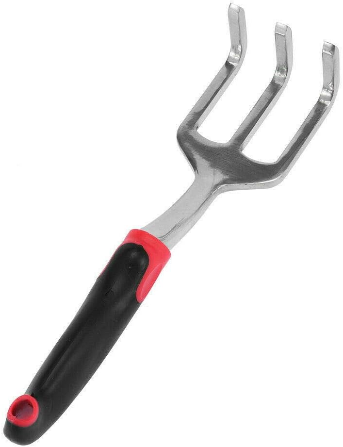 Garden Tool Set, 3 Piece Cast-Aluminum Heavy Duty Gardening Kit Includes Hand Trowel, Transplant Trowel and Cultivator Hand Rake with Soft Rubberized Non-Slip Ergonomic Handle, Garden Gifts