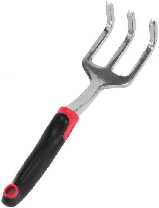 Garden Tool Set, 3 Piece Cast-Aluminum Heavy Duty Gardening Kit Includes Hand Trowel, Transplant Trowel and Cultivator Hand Rake with Soft Rubberized Non-Slip Ergonomic Handle, Garden Gifts