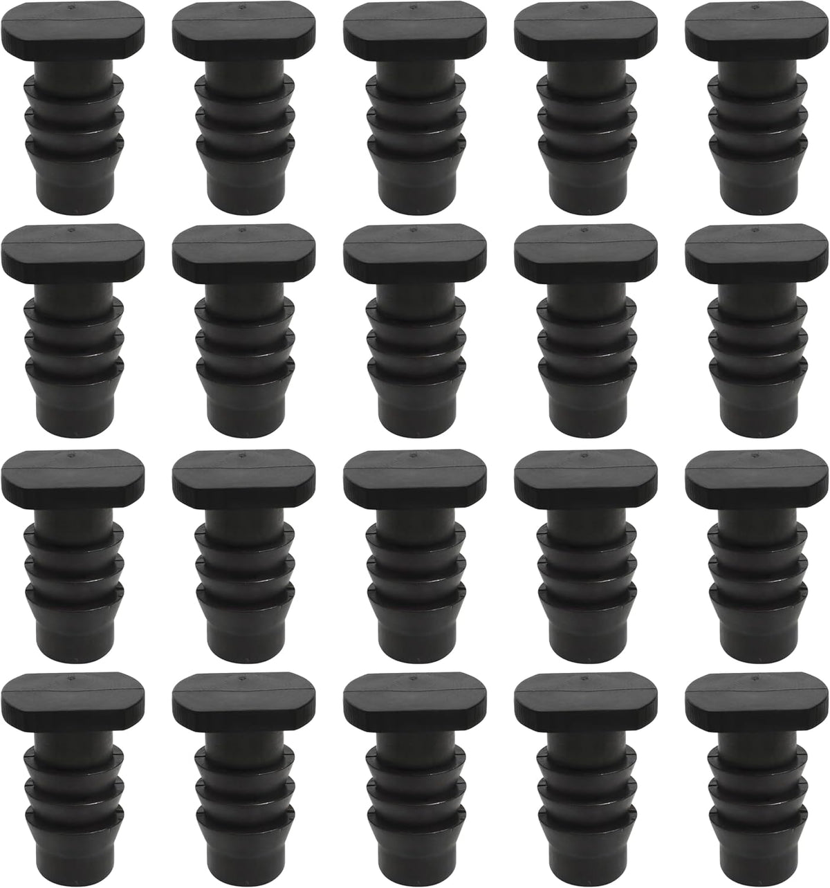 20pcs Soaker Hose End Cap, 3/8 Inch (9.525mm) Plug Fittings for Drip Irrigation Agricultural Water Sealing Garden System Bore Capillary Line Goof, Tubing Connector Closure Fits 8.5-10mm Inner Pipe