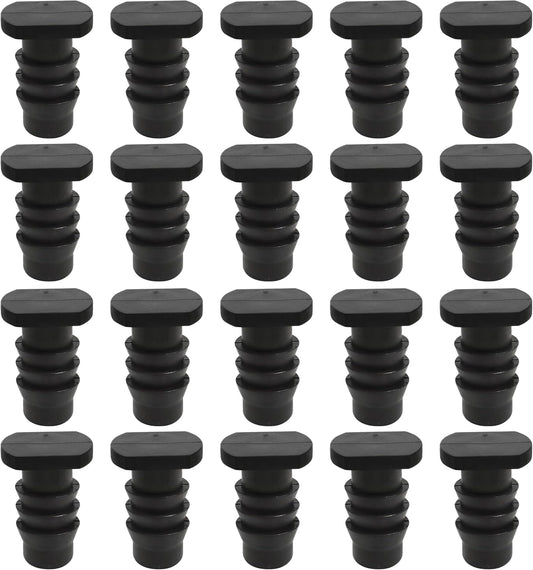 20pcs Soaker Hose End Cap, 3/8 Inch (9.525mm) Plug Fittings for Drip Irrigation Agricultural Water Sealing Garden System Bore Capillary Line Goof, Tubing Connector Closure Fits 8.5-10mm Inner Pipe