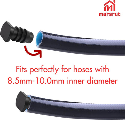 20pcs Soaker Hose End Cap, 3/8 Inch (9.525mm) Plug Fittings for Drip Irrigation Agricultural Water Sealing Garden System Bore Capillary Line Goof, Tubing Connector Closure Fits 8.5-10mm Inner Pipe