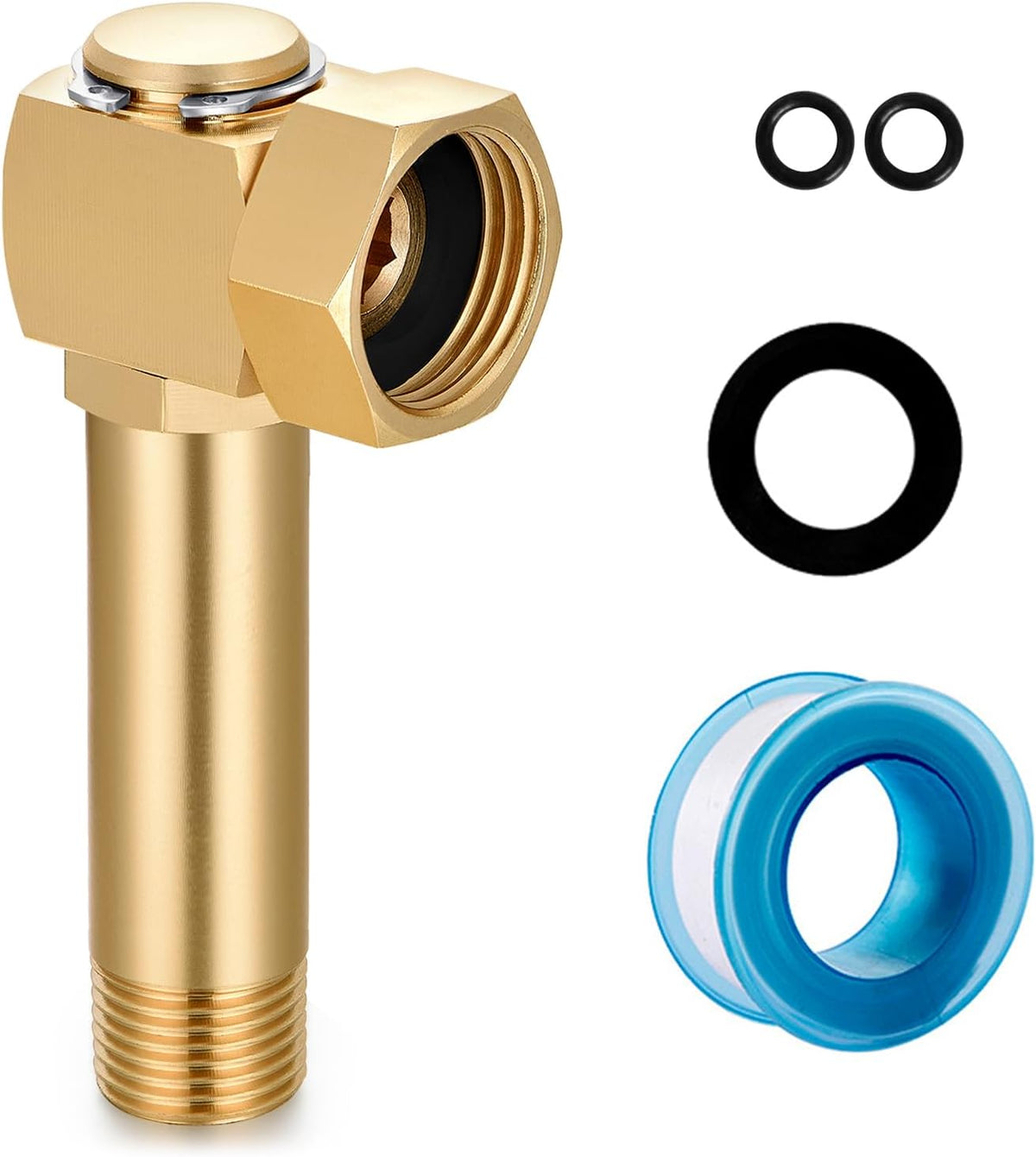 Garden Hose Reel Parts Fittings Swivel Elbow Connector Garden Hose Swivel Reel Replacement Parts Brass Replacement Part Swivel Adapter(2 PCS)