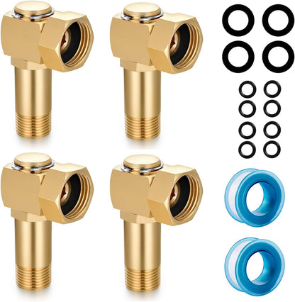Garden Hose Reel Parts Fittings Swivel Elbow Connector Garden Hose Swivel Reel Replacement Parts Brass Replacement Part Swivel Adapter(2 PCS)