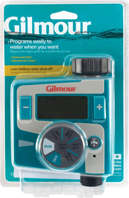 Single Outlet Electronic Water Timer for Garden Hose, Irrigation Timer for Sprinklers and Drip Lines, Blue