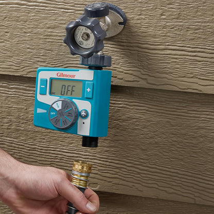 Single Outlet Electronic Water Timer for Garden Hose, Irrigation Timer for Sprinklers and Drip Lines, Blue