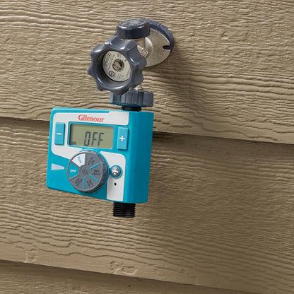 Single Outlet Electronic Water Timer for Garden Hose, Irrigation Timer for Sprinklers and Drip Lines, Blue