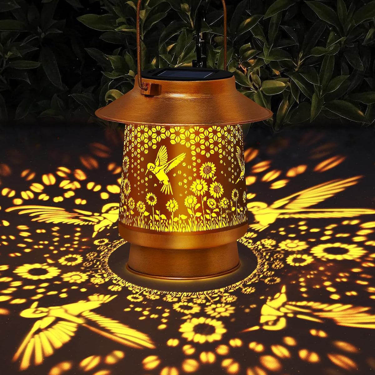 Mothers Day Gifts 2 Pack Sunflower Hanging Solar Lanterns Outdoor Lights Sunflower Gifts for Women Men Metal Waterproof Decor Garden Lanterns for Yard, Patio, Lawn, Pathway,Porch