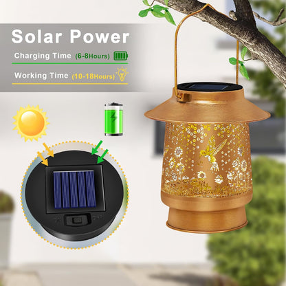 Mothers Day Gifts 2 Pack Sunflower Hanging Solar Lanterns Outdoor Lights Sunflower Gifts for Women Men Metal Waterproof Decor Garden Lanterns for Yard, Patio, Lawn, Pathway,Porch