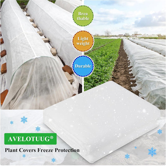 Plant Covers Freeze Protection, 10ft×30ft Frost Blankets for Outdoor Plants, 1.1oz/yd² Garden Fabric Plant Floating Row Cover, Winter Frost Cloth Plant Freeze Protection for Cold Weather
